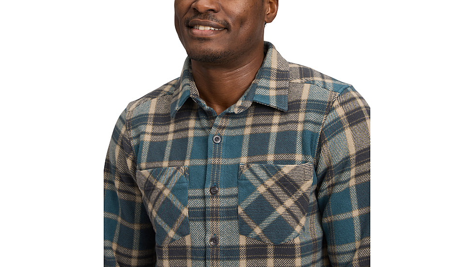 Black Diamond Project Heavy Flannel - Mens, Midnight Blue/Charcoal Plaid, Extra Large, AP7440649720XLG1