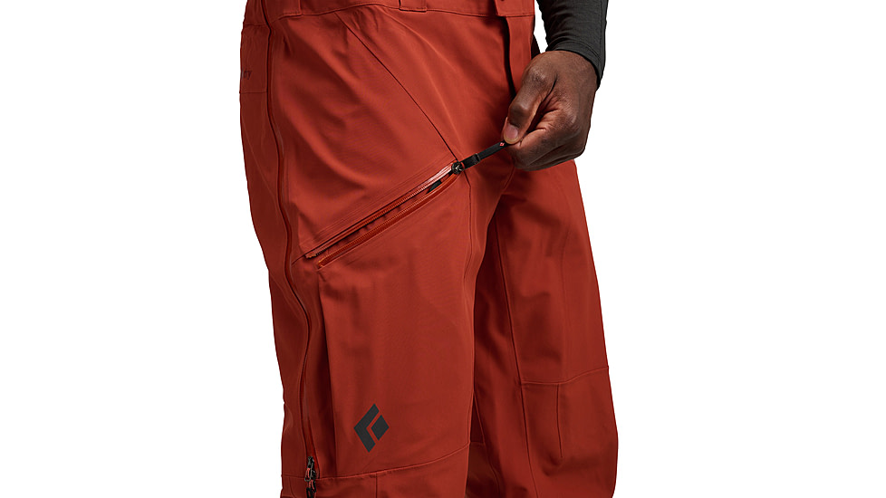 Black Diamond Recon Stretch Bibs - Mens, Saffron/Burnt Sienna, Small, AP7410289712SML1