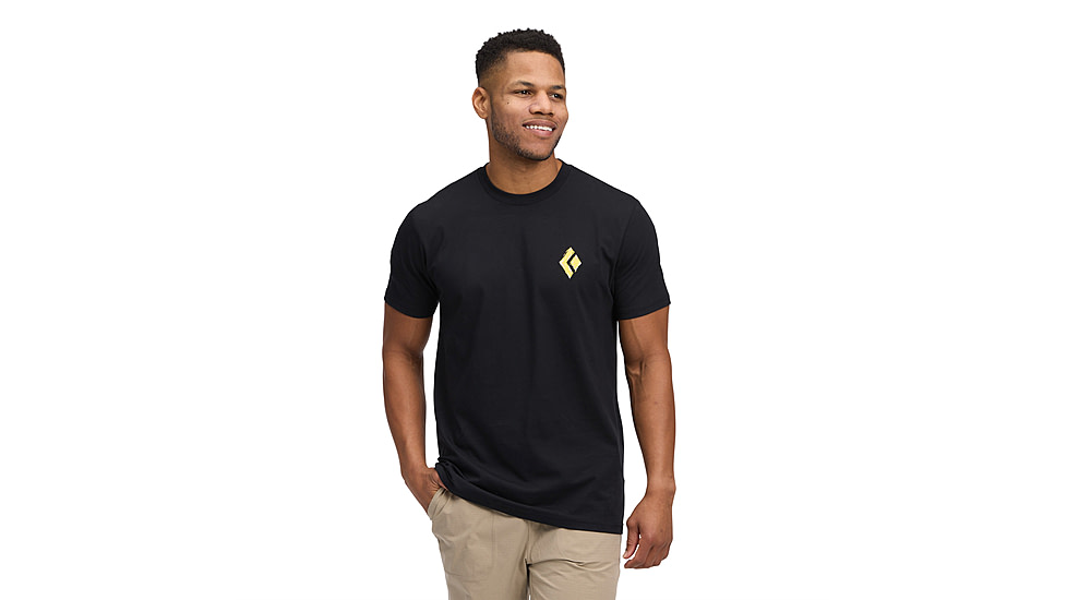 Black Diamond Shredded Short Sleeve Tee - Mens, Black, Small, AP7524920002SML1