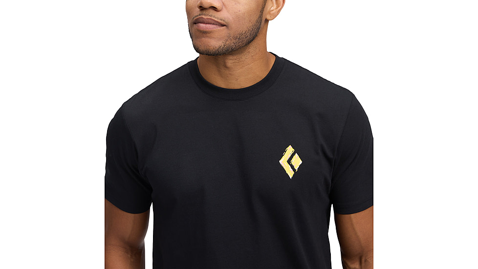 Black Diamond Shredded Short Sleeve Tee - Mens, Black, Small, AP7524920002SML1