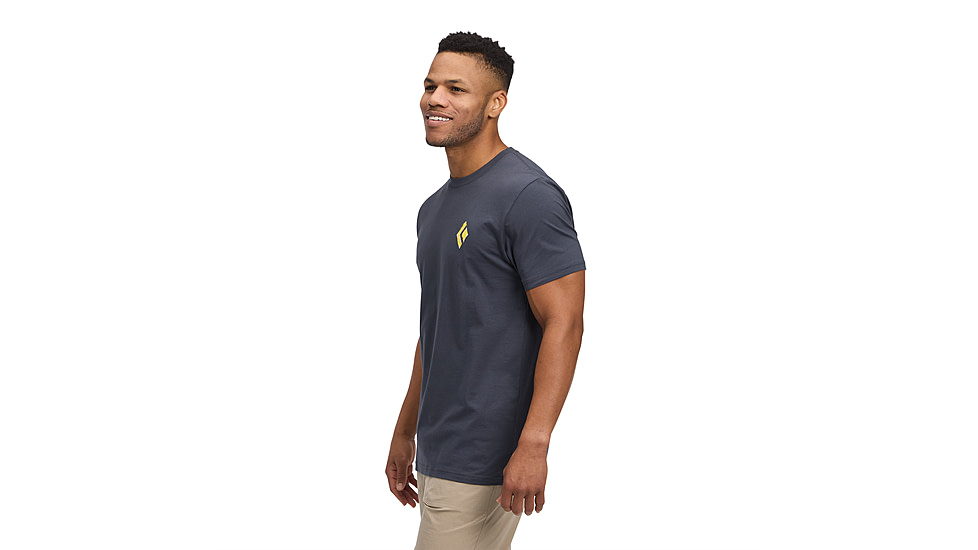 Black Diamond Shredded Short Sleeve Tee - Mens, Charcoal, Medium, AP7524920038MED1