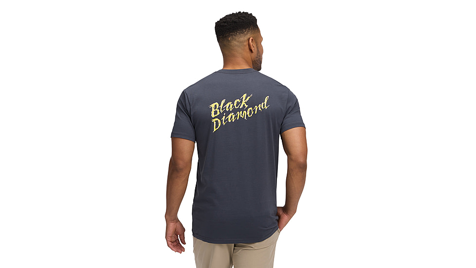 Black Diamond Shredded Short Sleeve Tee - Mens, Charcoal, Medium, AP7524920038MED1