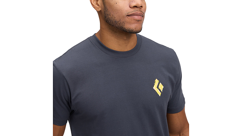 Black Diamond Shredded Short Sleeve Tee - Mens, Charcoal, Medium, AP7524920038MED1
