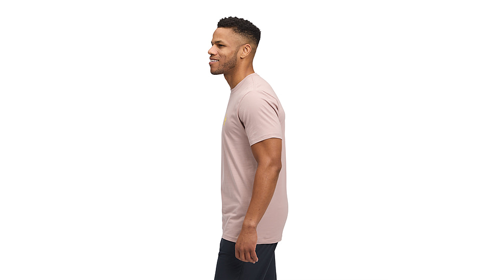Black Diamond Shredded Short Sleeve Tee - Mens, Pale Mauve, Medium, AP7524925019MED1