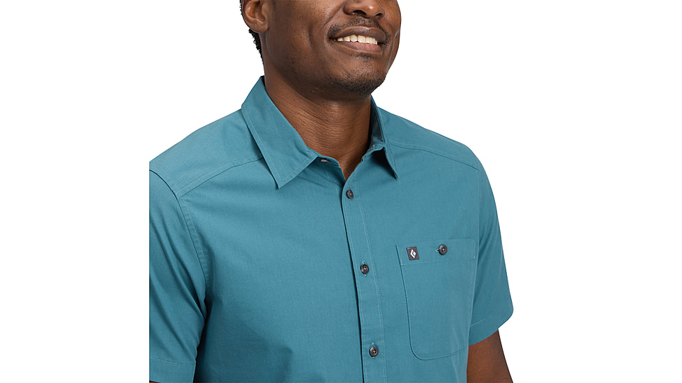 Black Diamond Wingate Short Sleeve Shirt - Mens, Creek Blue, Extra Large, AP7530114064XLG1