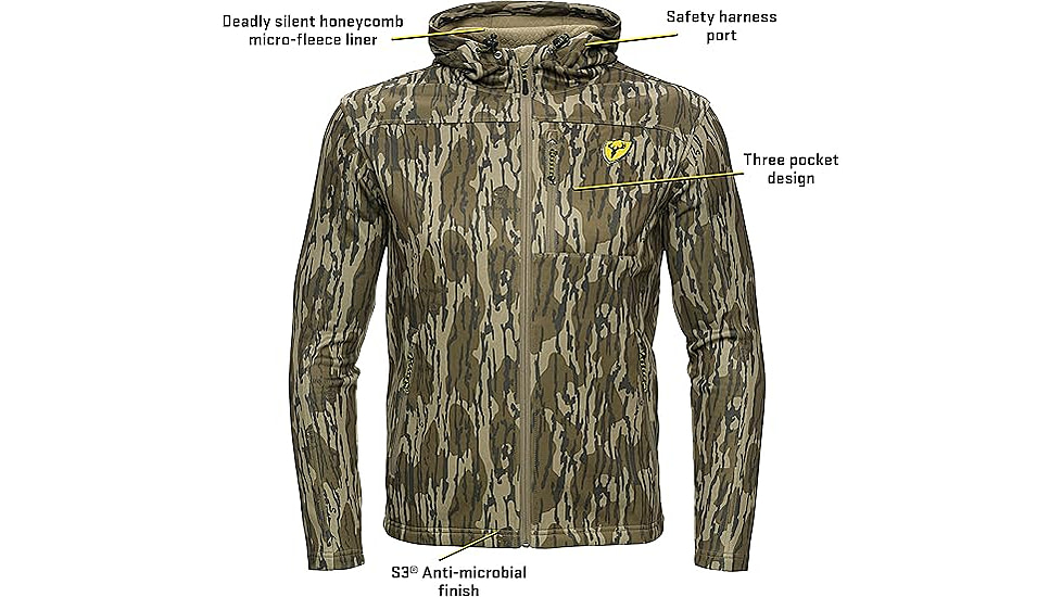 Blocker Outdoors Silentec Jacket - Mens, Mossy Oak Bottomland, Small, 1408955