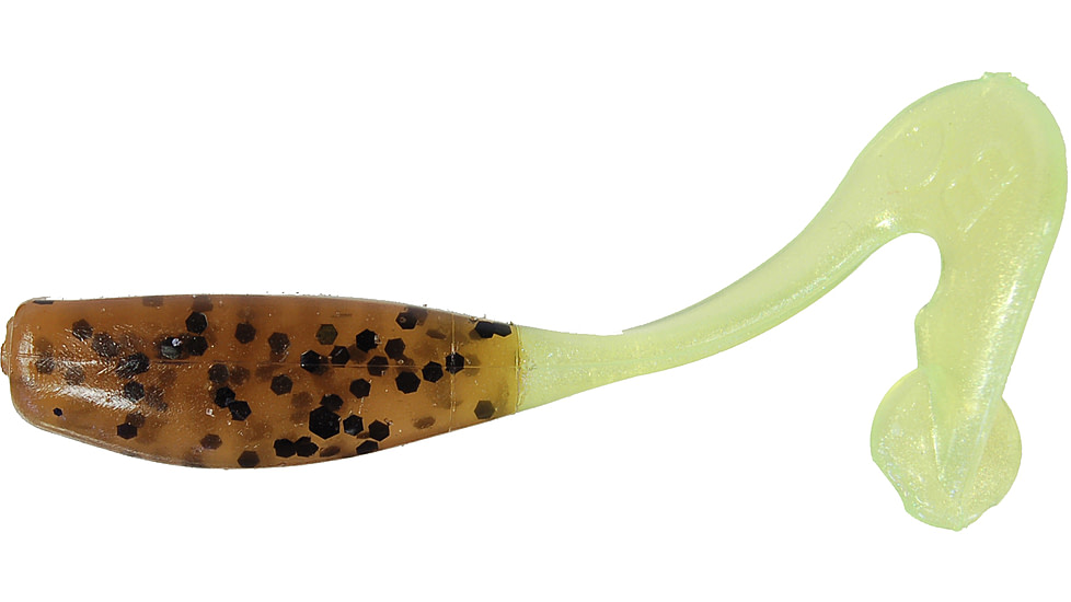 Bobby Garland Stroll'R Soft Bait, 12, 0.5in, Pumpkinseed/Pearl Chartreuse, BGSR8763-12