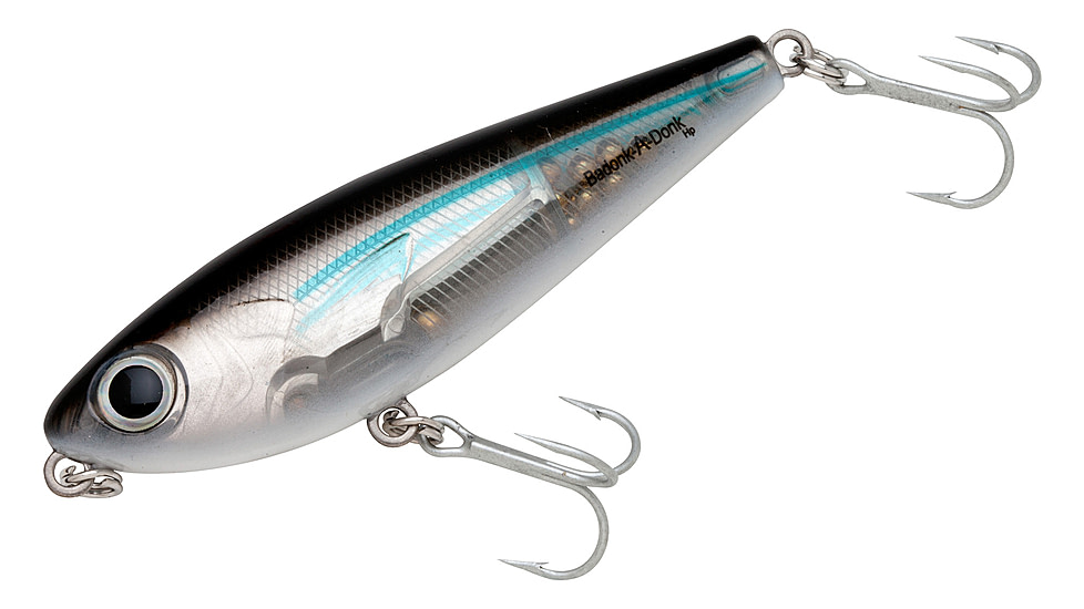 Bomber Saltwater SW Badonk Hi P Topwater Lure, 4in, 1/2oz, Silver Mullet, BSWDTH4341