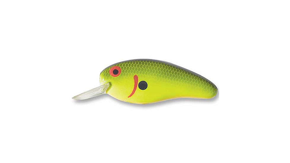 Bomber Deep Flat A Crankbait, 2 1/2in, 3/8oz, Black/Chartreuse, B02DFAFYBS