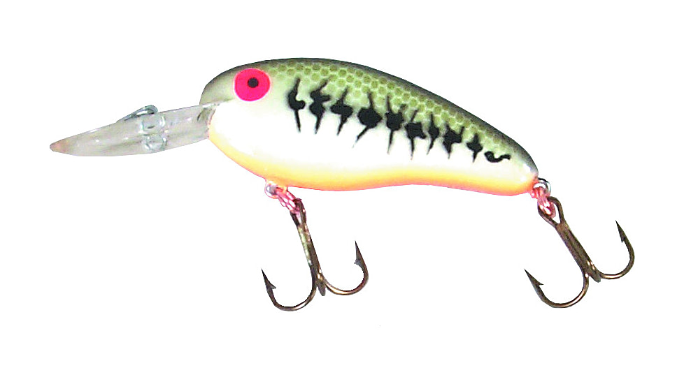 Bomber Deep Flat A Crankbait, 2.5ft, 3/8oz, Bass/Orange, B02DFA-BBO