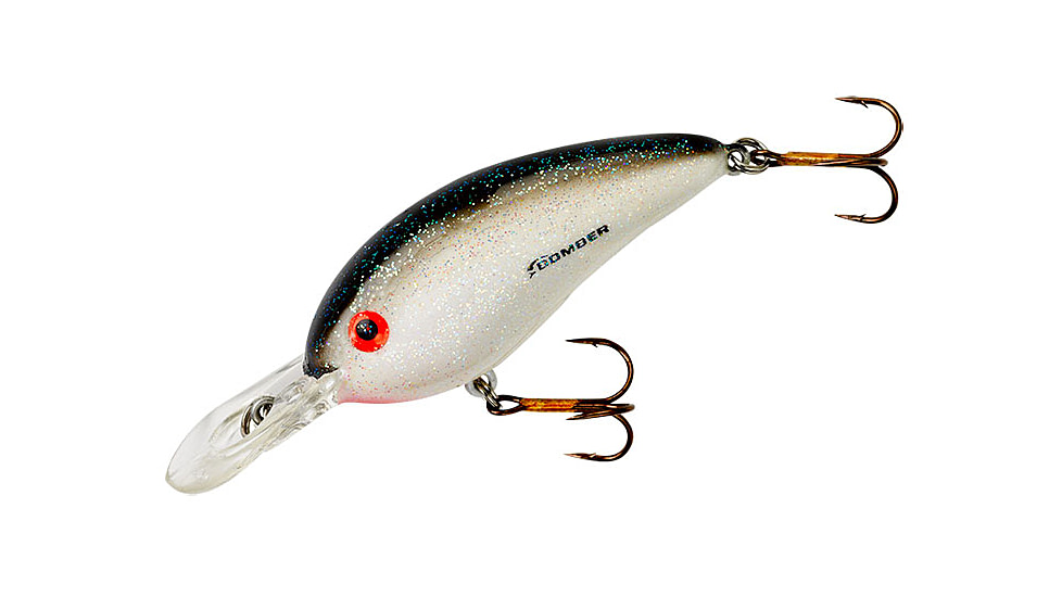 Bomber Fat Free Guppy Crankbait, 2 3/8in, 3/8oz, Emeral Sparkle, BD5MESP