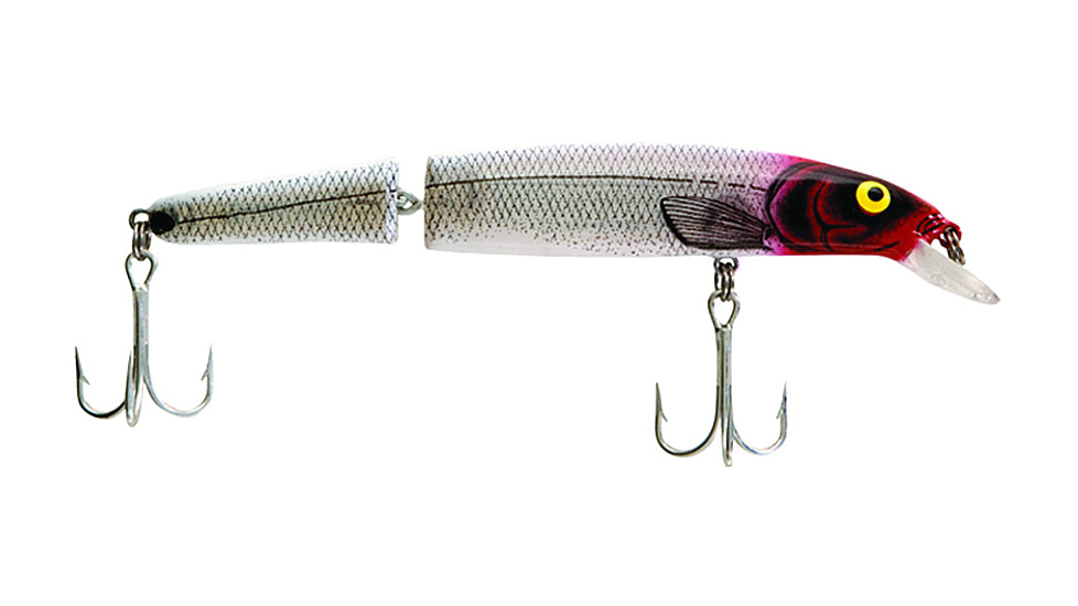 Bomber Saltwater SW Jointed Heavy Duty Long A Crankbait, 8in, Silver Flash/Red Head, BSW16JXSI04