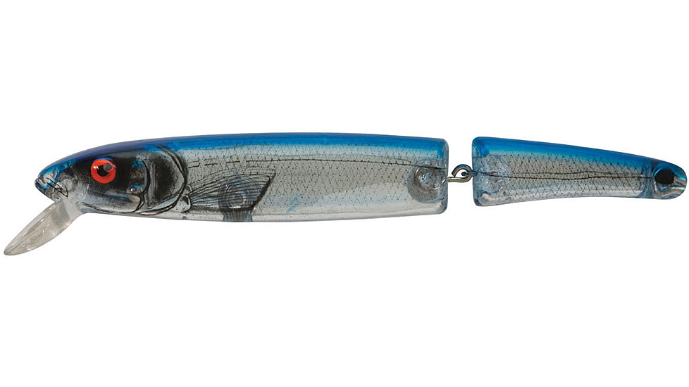 Bomber Jointed Magnum Long A Minnow, 7in, 1-7/8oz, Silver Flash/Blue Back, BSW17JXSIL