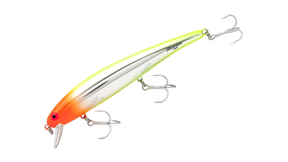 Bomber Long 15A Slender Minnow Jerkbait, 4-1/2in, 1/2oz, Chrome Chartreuse, B15AMOCH
