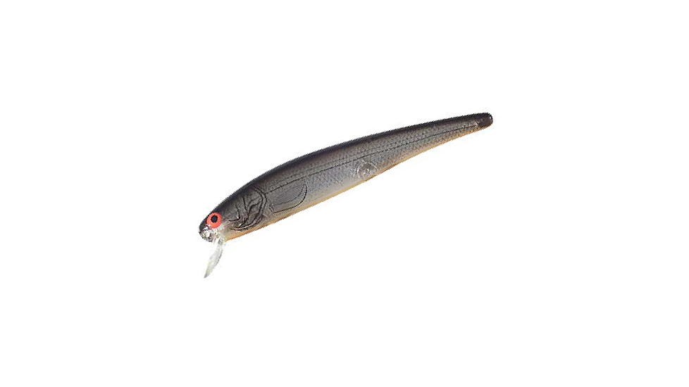Bomber Long 15A Slender Minnow Jerkbait, 4-1/2in, 1/2oz, Silver Flash/Black Back/Orange, B15AXSIO