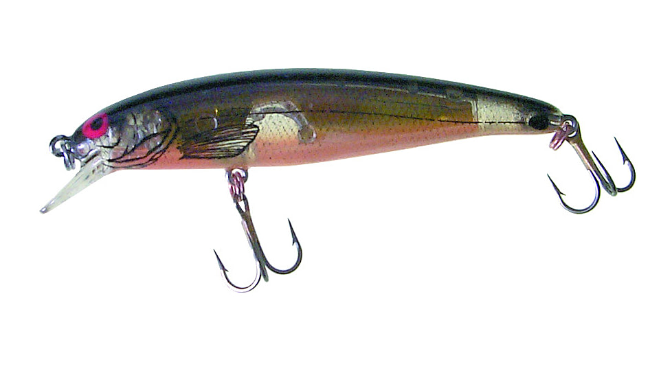 Bomber 14A Long Minnow Jerkbait, 3-1/2in, 3/8 oz, Chart Flash Orange Belly, B14AXCHO