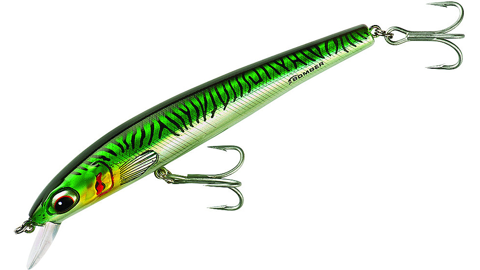 Bomber Saltwater SW Long Shot Minnow Crankbait, 6in, Green Mackerel, BSWLS6444