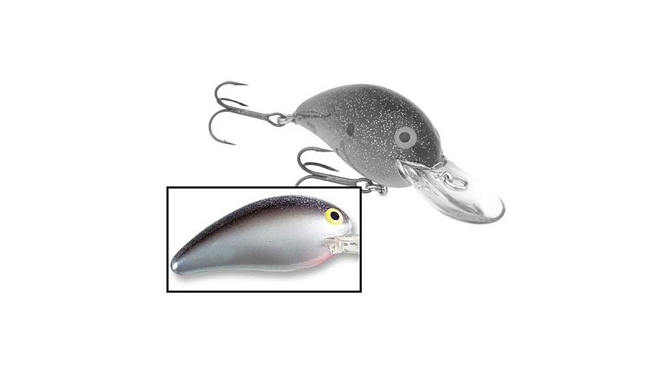 Bomber Model 4A Crankbait, 2 5/8in, 5/16oz, Black Pearl, B04ABKP