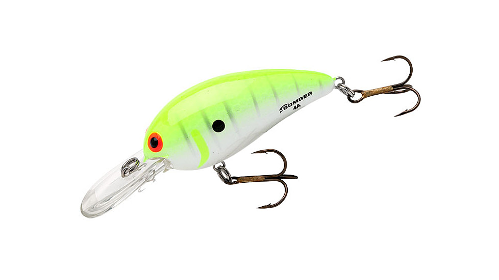 Bomber Model 4A Crankbait, 2 5/8in, 5/16oz, Chartreuse Shad, B04ACHS