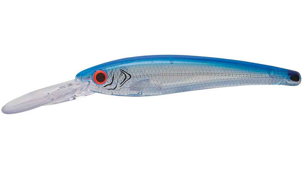 Bomber Saltwater Grade Certified Depth Trolling Plug, 8in, 30ft, Floating, 4oz, Silver Flash/Blue Back, BSWCD30SIL