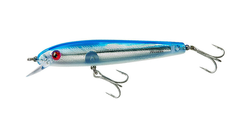 Bomber Saltwater SW Windcheater, 6in, 1-7/8oz, Silver/Blue, BSWW6313