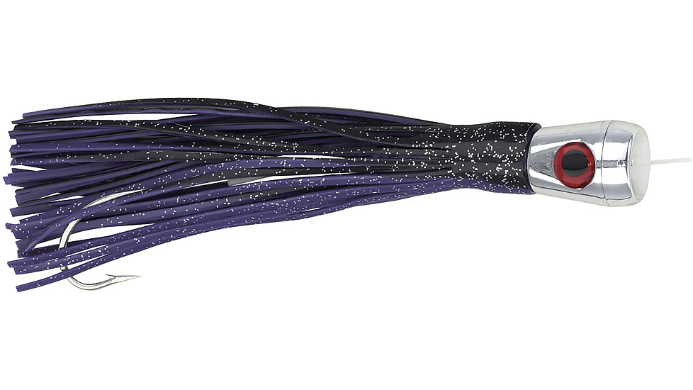 Boone Bait Hoo Lili Conical Head Rigged Trolling Lure, 7in, Purple/Black, 61104