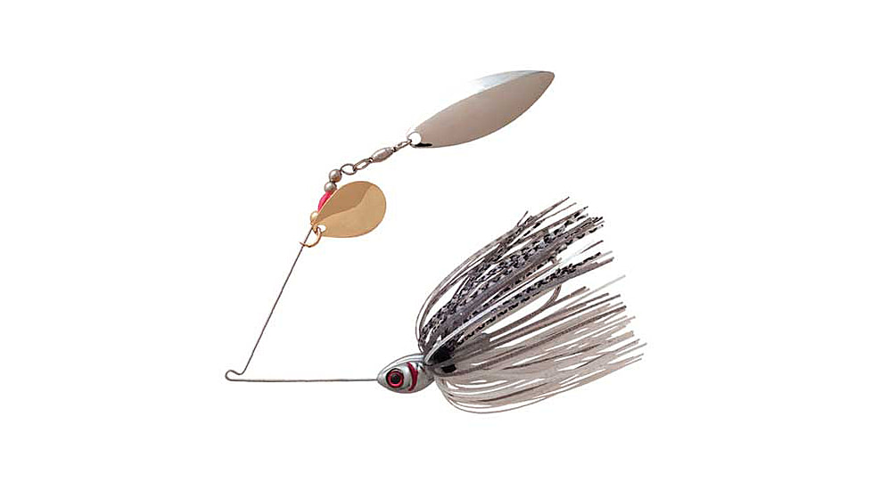 Booyah Counter Strike Tandem Spinnerbait, 3/8oz, Chrome/Booyah Shad, BYCST38662