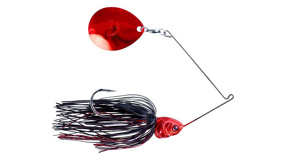 Booyah J.C. Covert Spinnerbait, 3/4oz, Red Black Night Time, BYCVS34RBC732