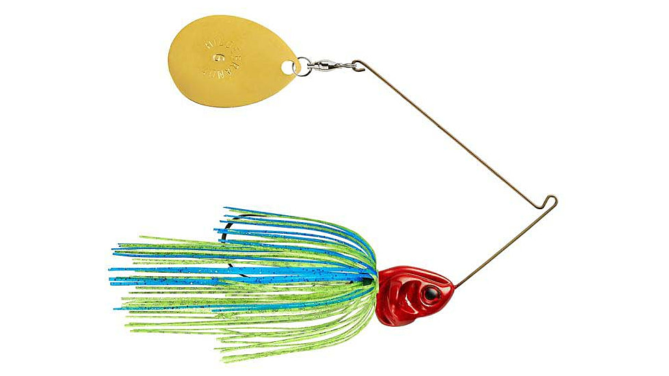Booyah J.C. Covert Spinnerbait, 1oz, G Col Blue Chart/Rd Hd, BYCVS1GC725