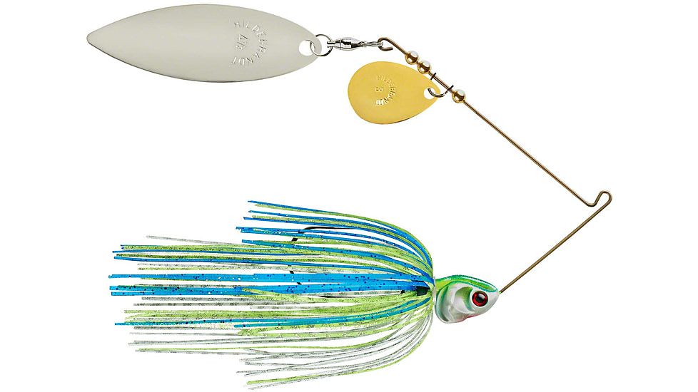 Booyah J.C. Covert Spinnerbait, 3/8oz, G/N Tand Wt/Chart/Blue, BYCVS38GNT730