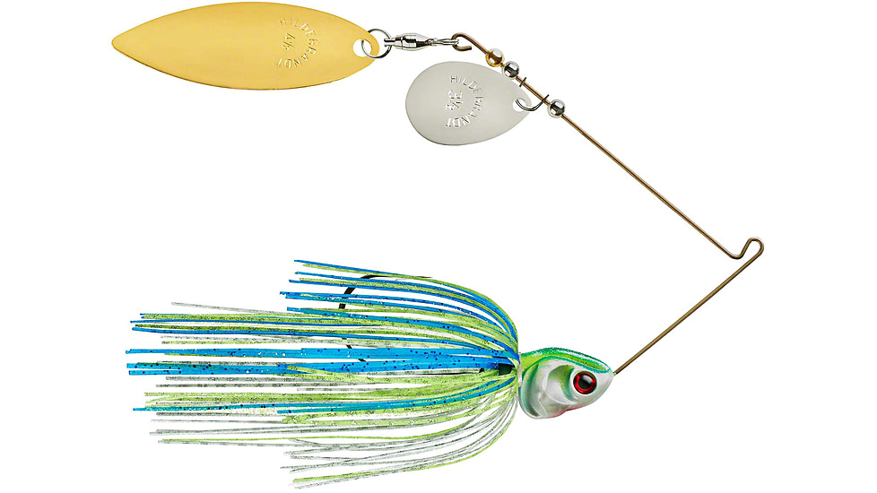 Booyah J.C. Covert Spinnerbait, 1/2oz, N/G Tand Wt/Chart/Blue, BYCVS12NGT730
