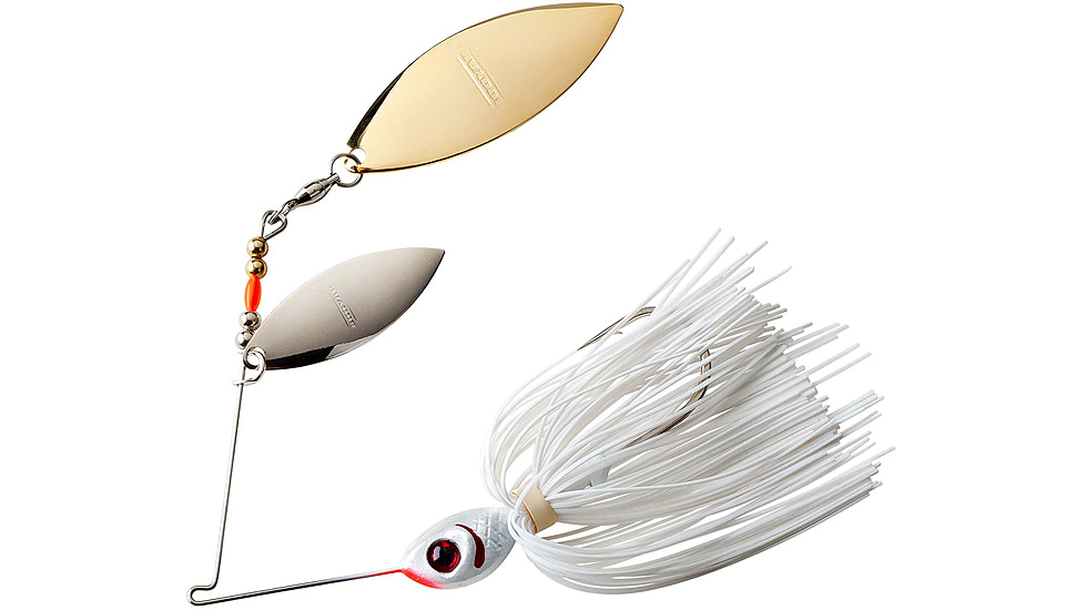 Booyah Double Willow Spinnerbait 1/2oz, Snow White, BYBW12615