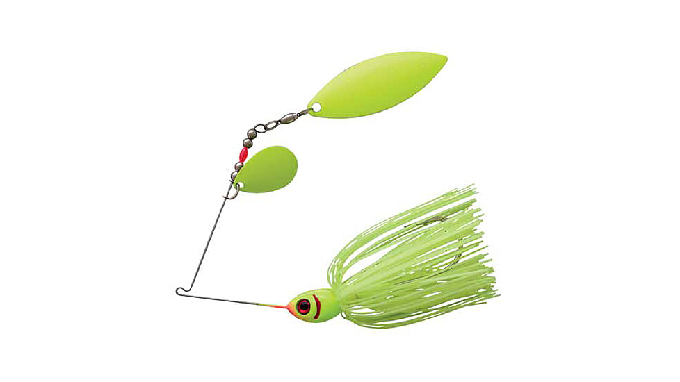 Booyah Glow Blade Willow Spinnerbait, 1/2oz, Chartreuse, BYGBW12617