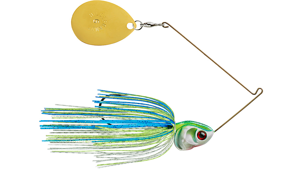 Booyah J.C. Covert Spinnerbait, 1oz, G Col Wt/Chart/Blue, BYCVS1GC730
