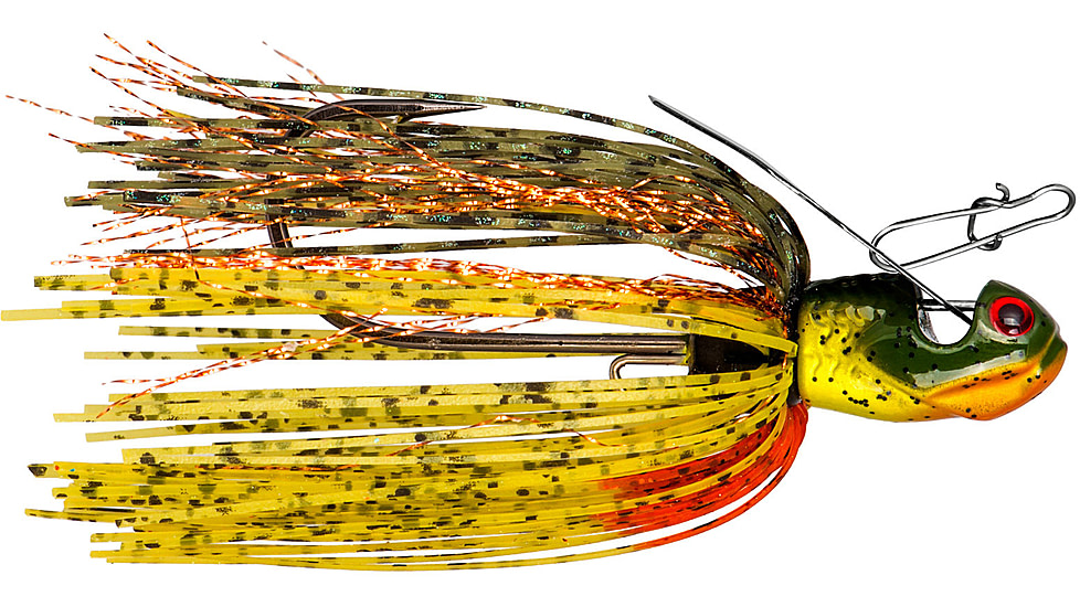 Booyah Melee Jig, 3/8 oz, 3/8 oz, 3.25 in, Brush Fire/Black Blade, BYMLE3870