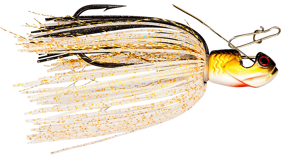 Booyah Melee Jig, 3/8 oz, 3/8 oz, 3.25 in, Golden Shiner/Gold Blade, BYMLE3876