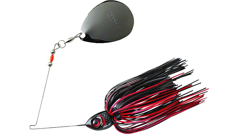 Booyah Moon Talker Spinnerbait, 3/4oz, Black/Red Colorado, BYMT34603