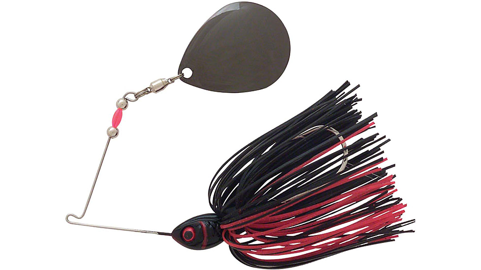 Booyah Moon Talker Spinnerbait, 3/8oz, Black/Red, BYMT38603