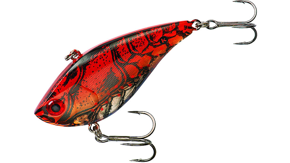 Booyah One Knocker Lipless Crankbait, Sinking, 1/2oz, 2 1/2in, Ghost Red Craw, BYHKK1209