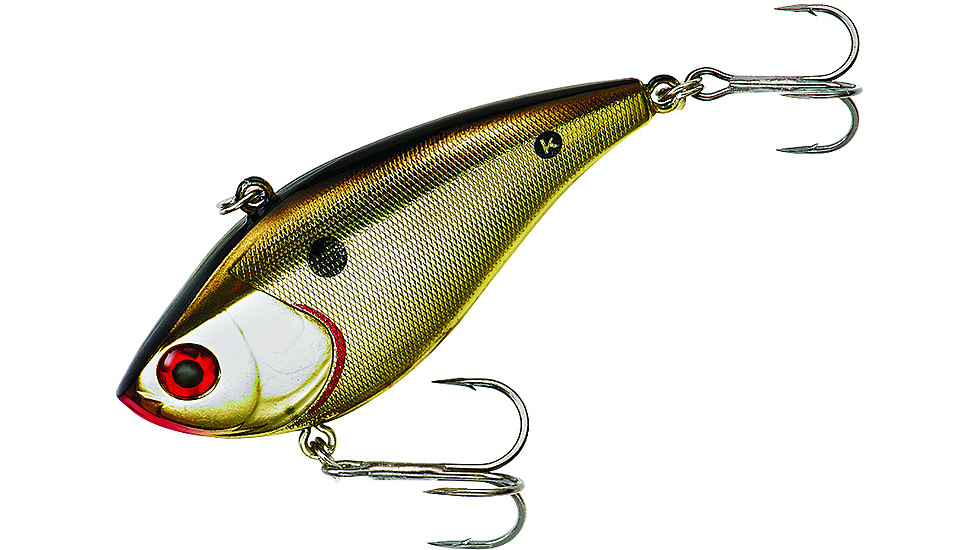 Booyah One Knocker Lipless Crankbait, Sinking, 1/2oz, 2 1/2in, Gold Shiner, BYHKK1208