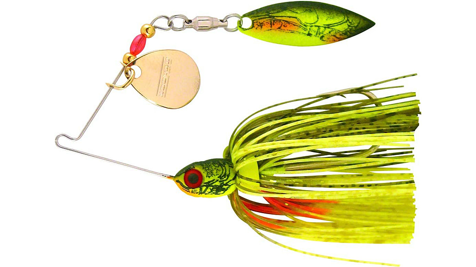 Booyah Pond Magic Real Craw Spinnerbait, 3/16oz, Moss Back Craw, BYPM36716