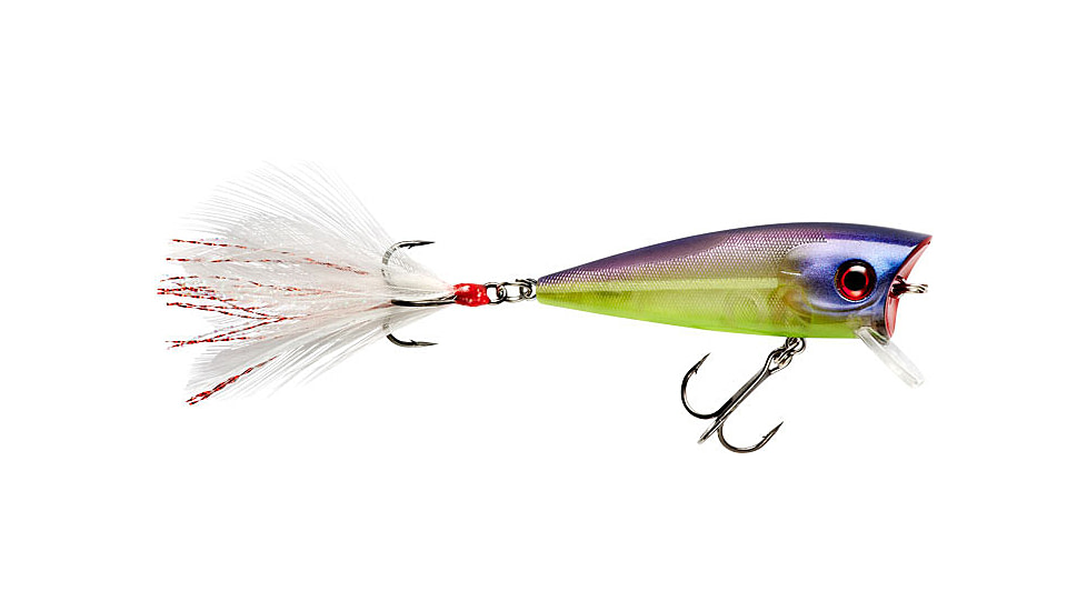 Booyah Prank Popper Diver, 5/16oz, 2.31in, 0-2 Feet, 6 Trebles, X Ray, BYPRK220