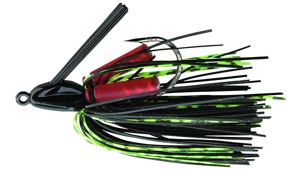 Booyah Swim'n Jig, 3/8 oz, Black/Black Chart, BYSJ3809