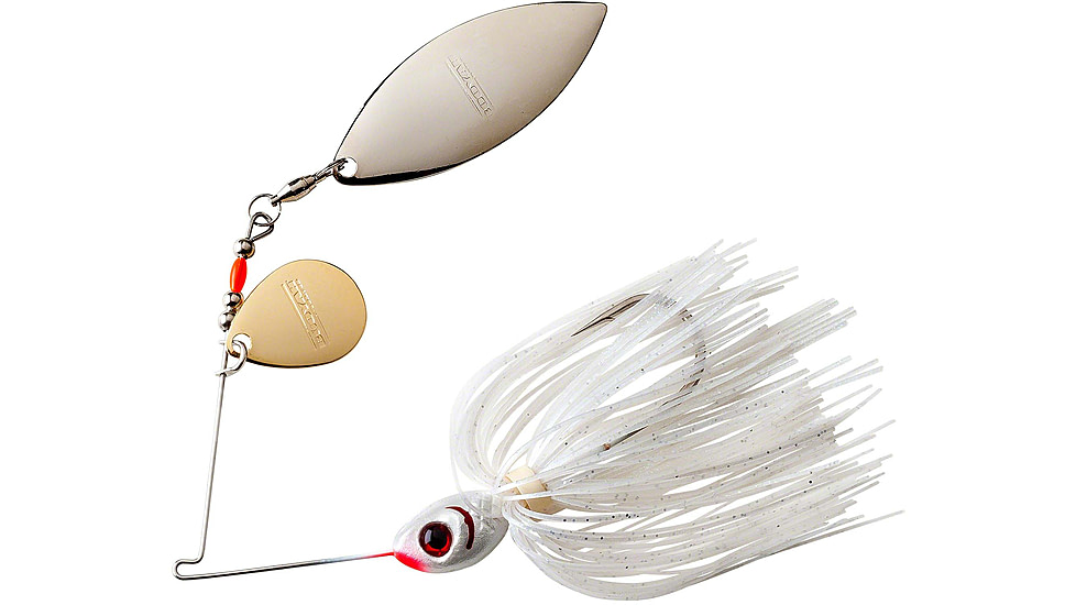 Booyah Tandem Blade Spinnerbait, 3/8oz, Satin Silver Glimmer, BYBT38636