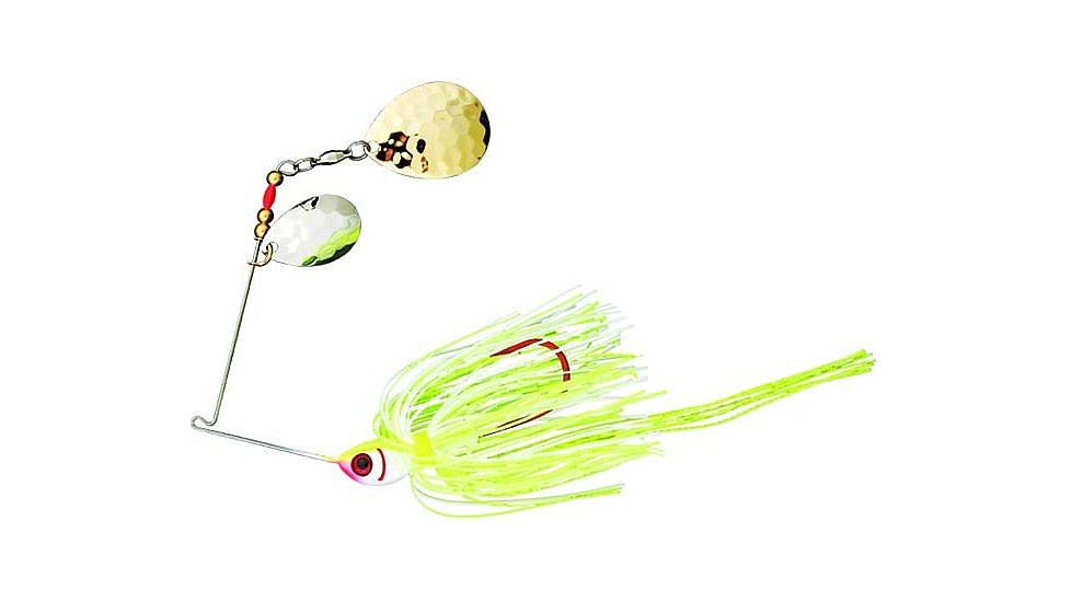 Booyah Tux &amp; Tails Spinnerbait, 1/2oz, Chart/White Gold, BYTCC12672