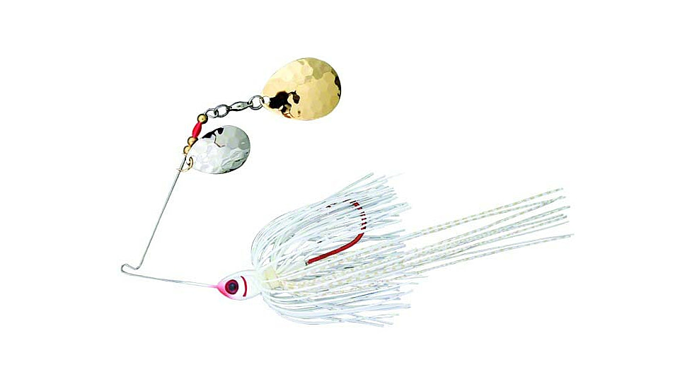 Booyah Tux &amp; Tails Spinnerbait, 1/2oz, White/Gold, BYTCC12673