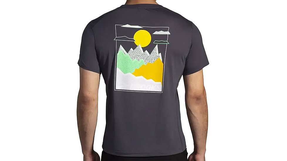 Brooks 3.0 Distance Short Sleeve - Mens, Asphalt/Mountain, Medium, 211502034.030