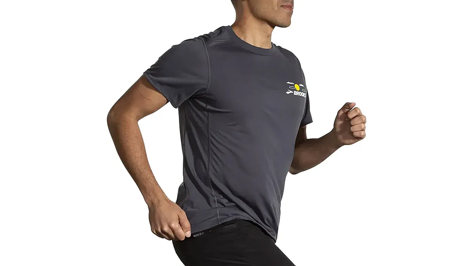 Brooks 3.0 Distance Short Sleeve - Mens, Asphalt/Mountain, Medium, 211502034.030