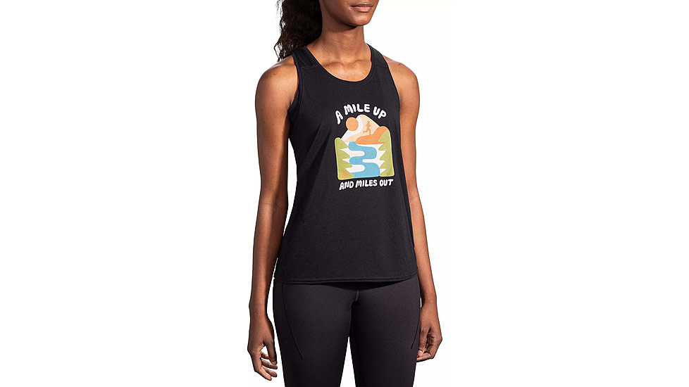 Brooks 3.0 Distance Tank - Womens, Black Colorado 24, Large, 221670076.035