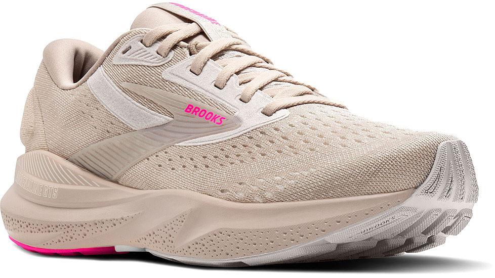 Brooks Adrenaline GTS 24 Running Shoes - Womens, Chateau Grey/Coconut/Pink, 8.5 US, 1204261B159.085